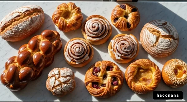 多彩なパンの盛り合わせ