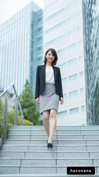 ビジネスウーマンの外出シーン