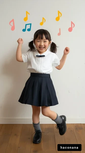 楽しそうに踊る子供