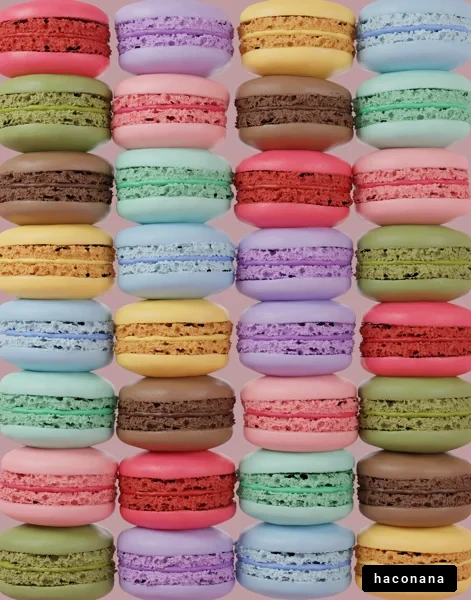 カラフルなマカロンの画像