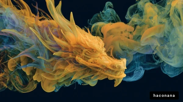 幻想的なドラゴンの姿