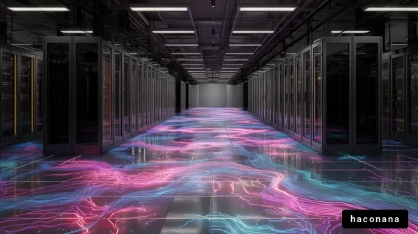 未来的なデータセンターの風景