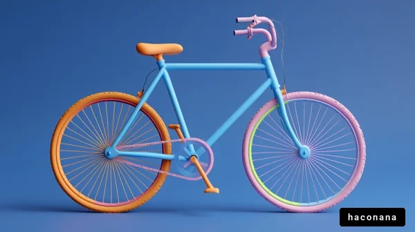 カラフルな自転車のデザイン