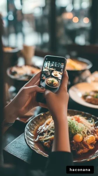美味しい料理を撮影する