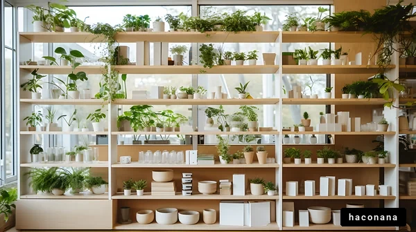 植物が並ぶおしゃれな空間