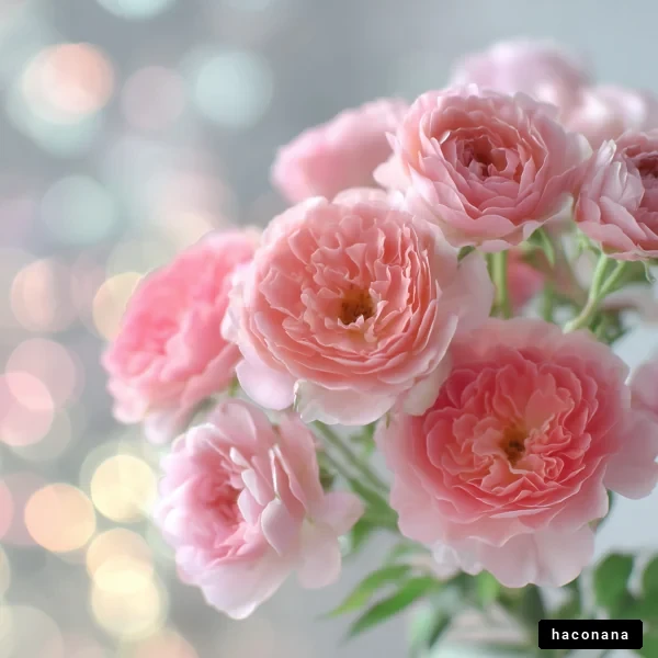 可愛らしいピンクの花束