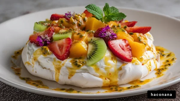 フルーツとクリームのデザート