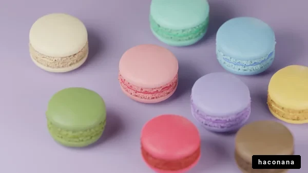 カラフルなマカロンの盛り合わせ