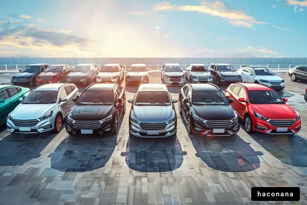 様々な車が並ぶ風景