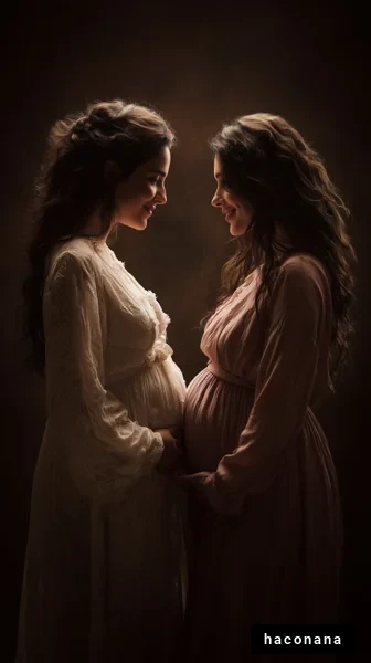 妊婦同士の美しい瞬間