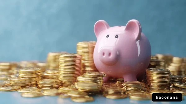 貯金の象徴とコイン