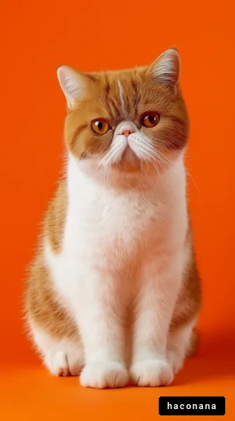 オレンジ背景の猫