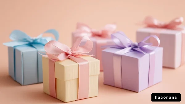 カラフルなギフトボックス