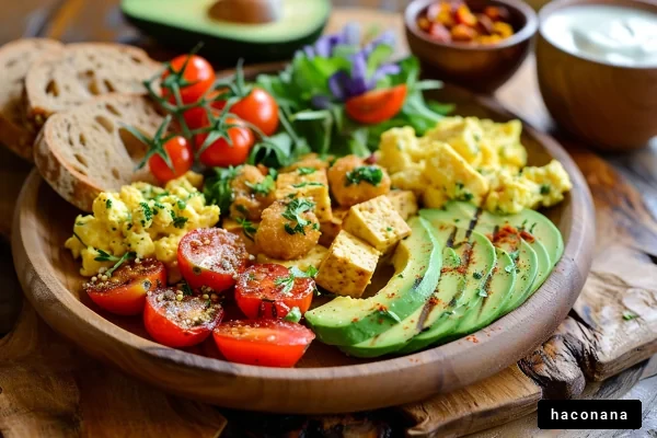 ヘルシーな朝食プレート