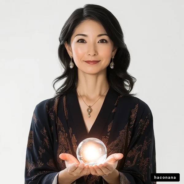 クリスタルを持つ女性