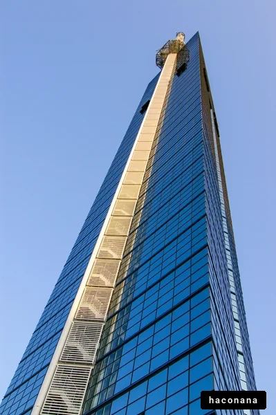 高層ビルの青空