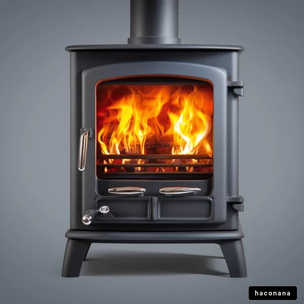 炎が揺れる薪ストーブ