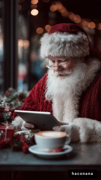 カフェで過ごすクリスマス