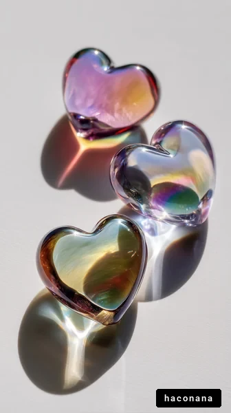 色とりどりのハート型