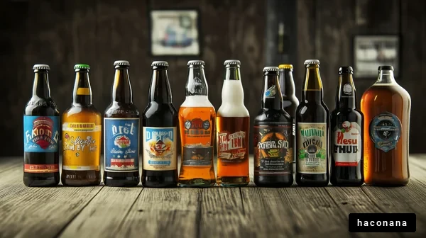 多様なビールの瓶