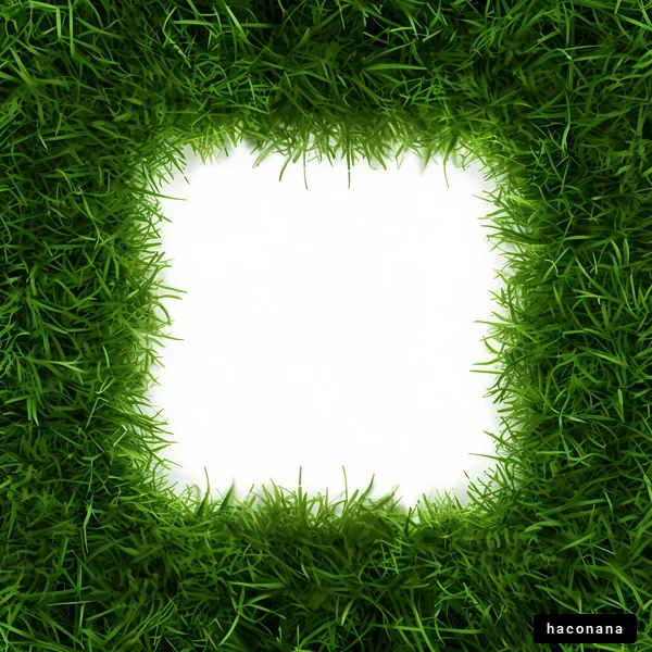 緑の芝生のフレーム