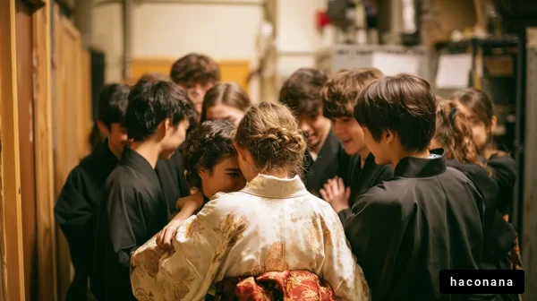 舞台裏の若者たち