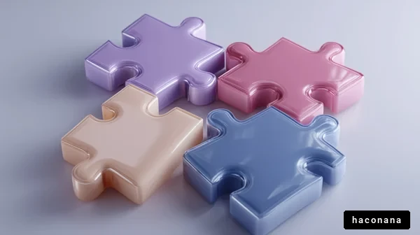 カラフルなパズルピース