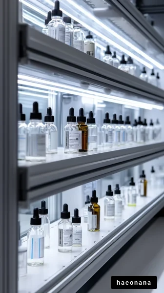 美容液が並ぶ棚