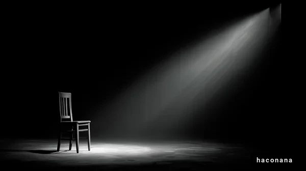暗闇の中の椅子