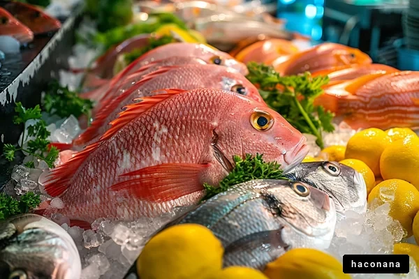 新鮮な魚とレモン