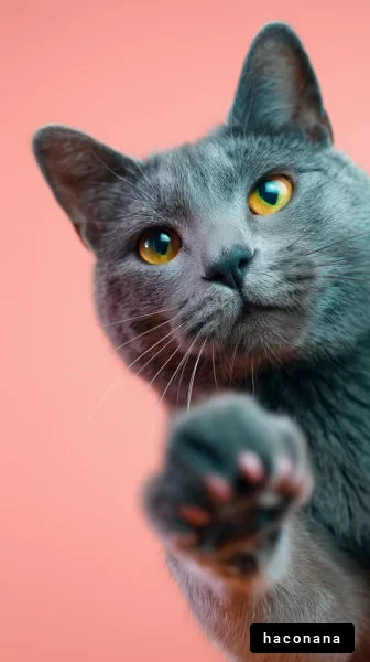 かわいい猫のクローズアップ