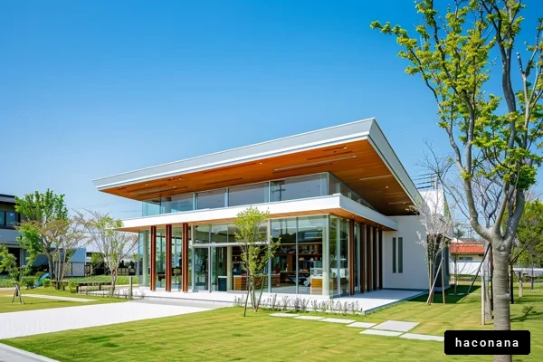 現代的な建築と緑の融合