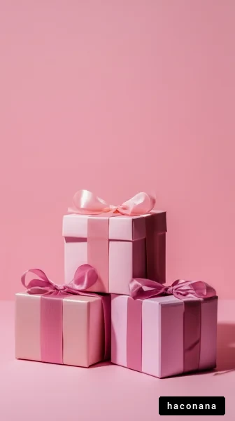 ピンクの贈り物ギフト