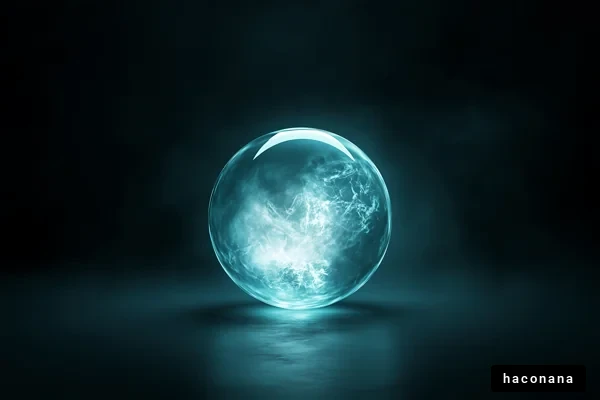 幻想的な光の球体