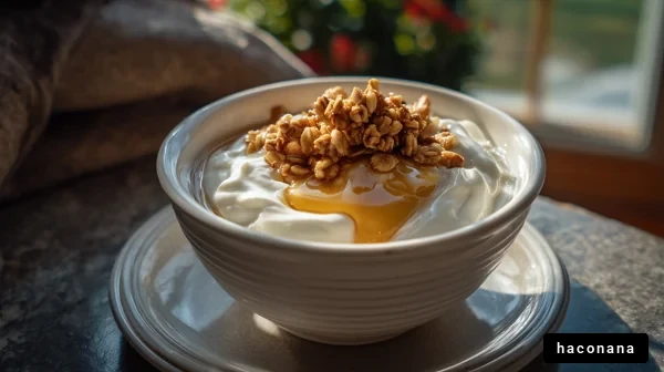 美味しいヨーグルトの朝食