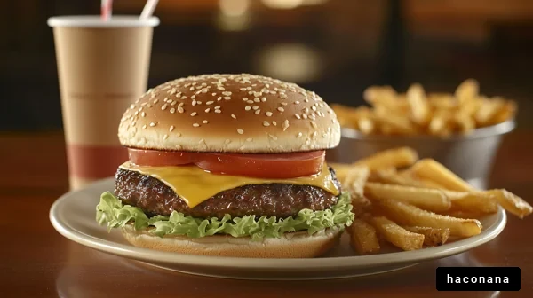 美味しそうなハンバーガーの写真