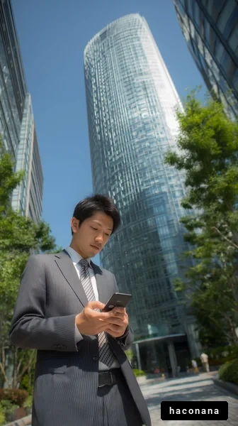 ビジネス街でのコミュニケーション