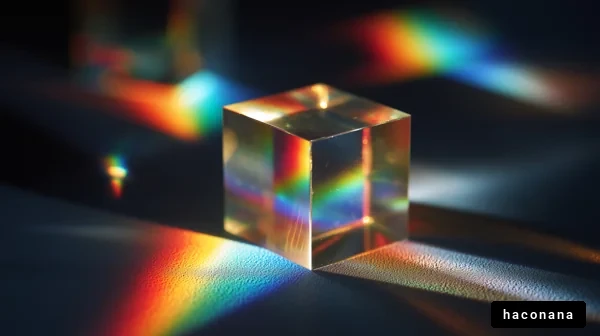 光のプリズムと虹色