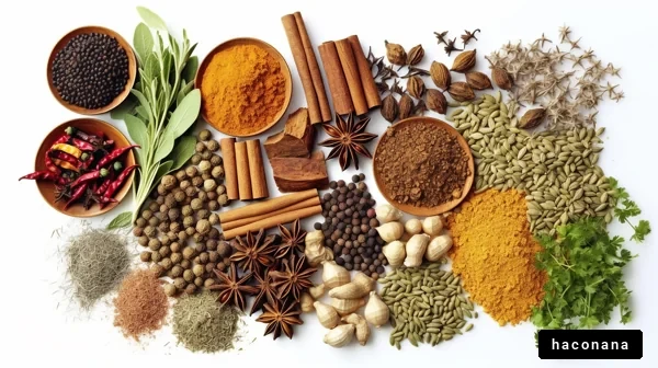 香辛料とハーブのアレンジ