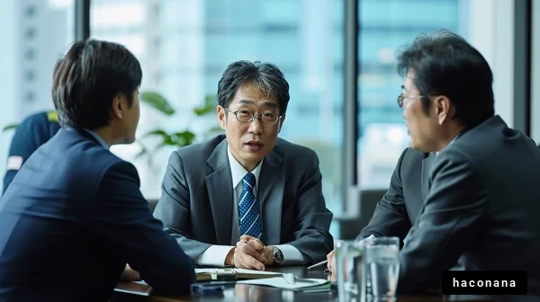 ビジネス会議中の様子