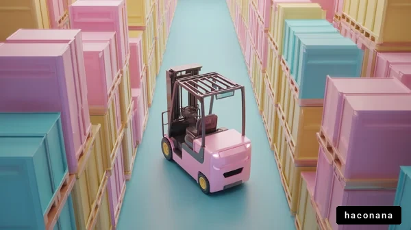 カラフルな倉庫の風景