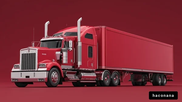 赤いトラックの美しさ