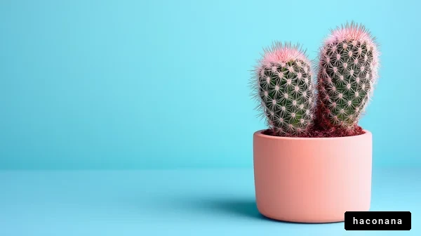可愛らしいサボテンの鉢植え