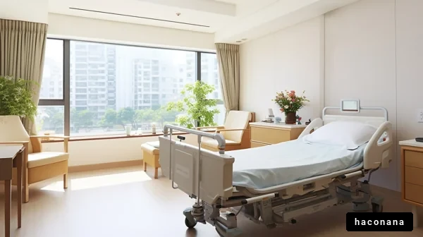 明るい病室の風景