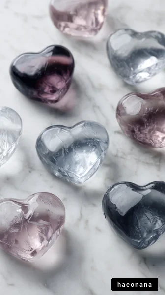 ハート型の氷の写真