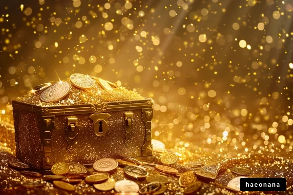 金色の宝箱とコイン