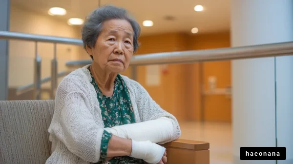 病院で待つ高齢者