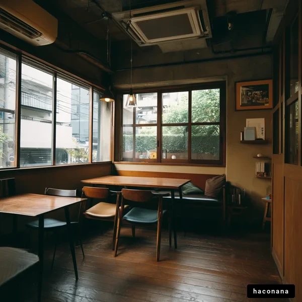 落ち着いたカフェの内部