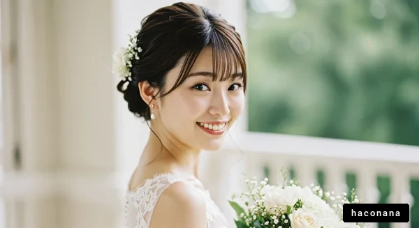 美しいウェディング姿の女性