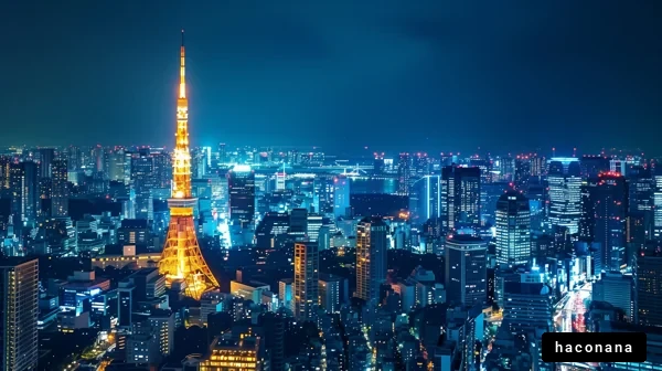 東京の夜景とタワー